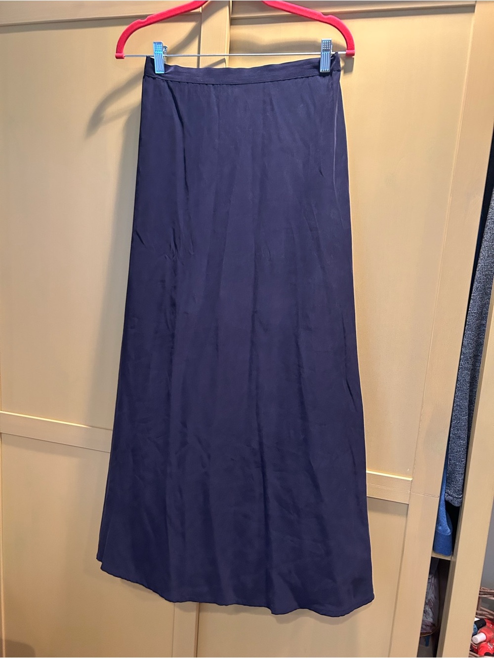 Eileen Fisher Navy Maxi Skirt with Flowing A-Line Silhouette